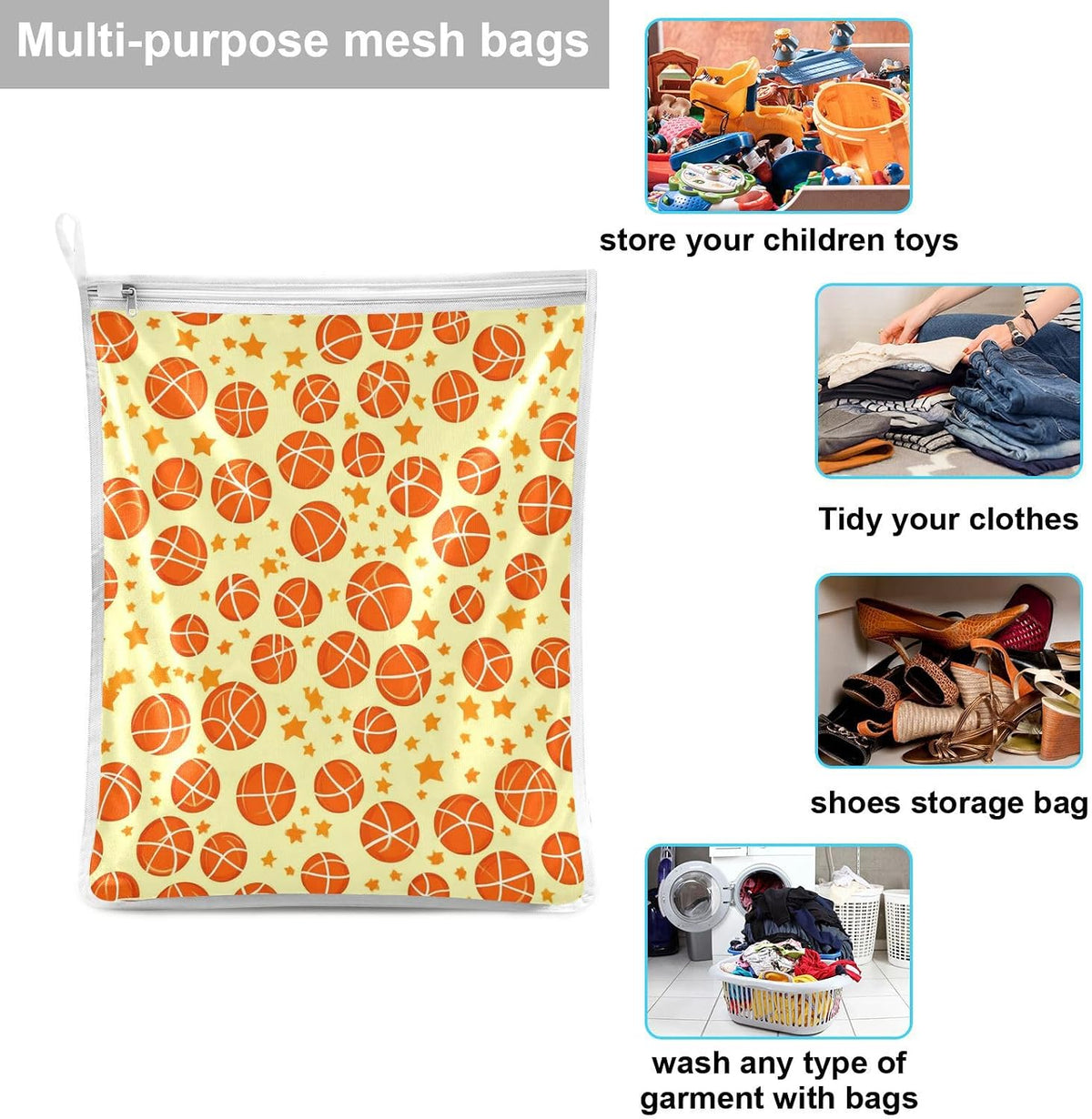 Mesh Laundry Bags Lingerie Bags for Washing Delicates 2 PCS Durable Wash Bag with Zipper Small and Medium Washable Pink Juicy Checkered Cherry - Colors A