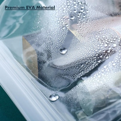 30 Pack Clear Makeup Bag Organizer Cosmetic Zipper Pouch TSA Approved Small Travel Pouches for Toiletries Transparent EVA Reusable Water-resistant Plastic Clear Gift Bags Bulk, 8.7” x 7” x 2.2”