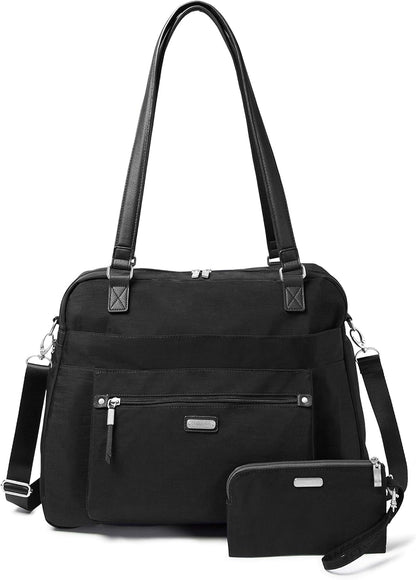 Overnight Expandable Laptop Tote with RFID Phone Wristlet