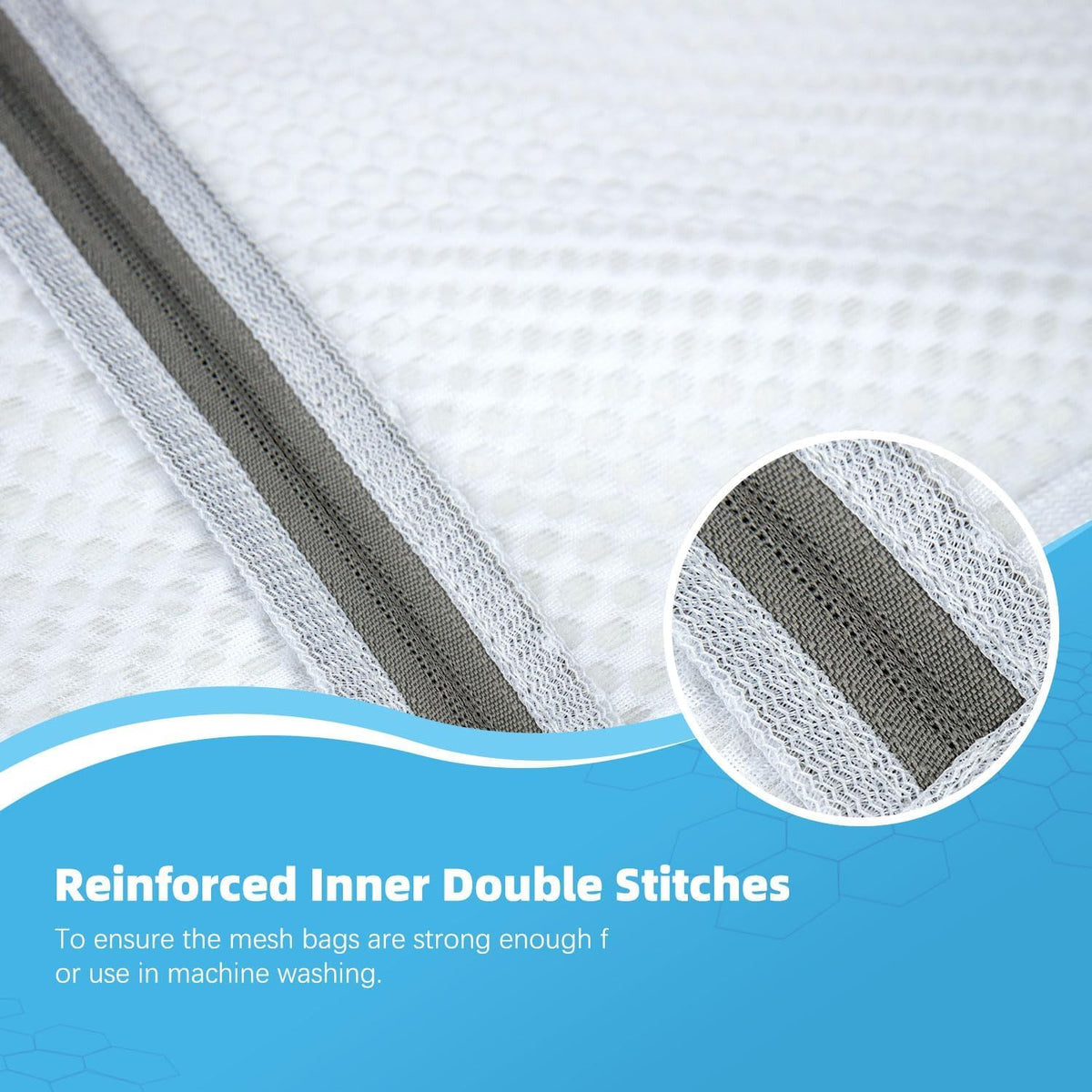 Honeycomb Mesh Laundry Bags for Delicates - 12x16 Inches Medium Washing Bags for Bras, Lingerie, Socks, Baby Clothes - Gentle Wash Protection with Zipper Closure (12)