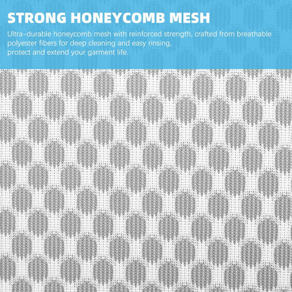Honeycomb Mesh Laundry Bags for Delicates - 12x16 Inches Medium Washing Bags for Bras, Lingerie, Socks, Baby Clothes - Gentle Wash Protection with Zipper Closure (12)