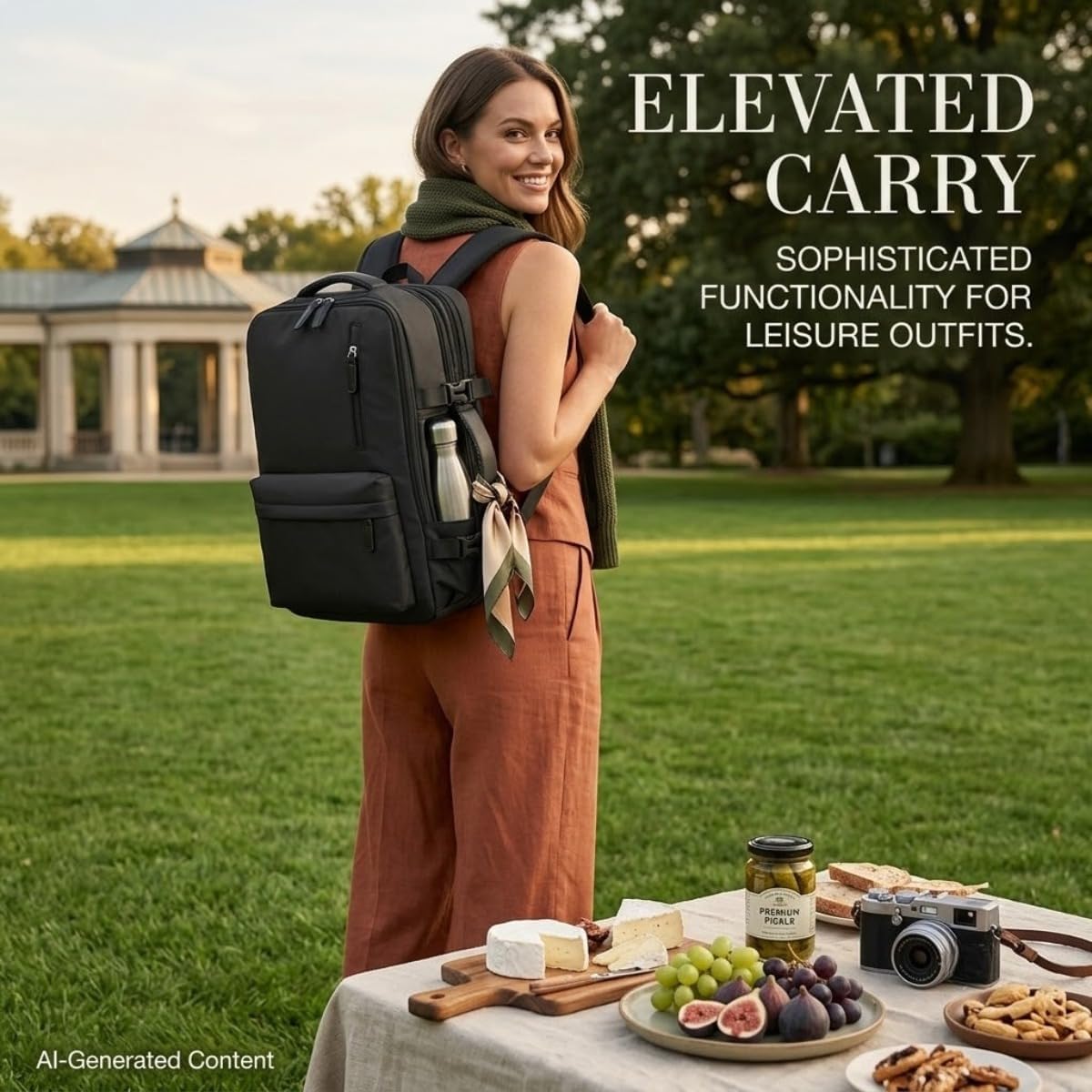 Carry On Travel Backpack Laptop Daypack Business Professional Work Bag (Grey)