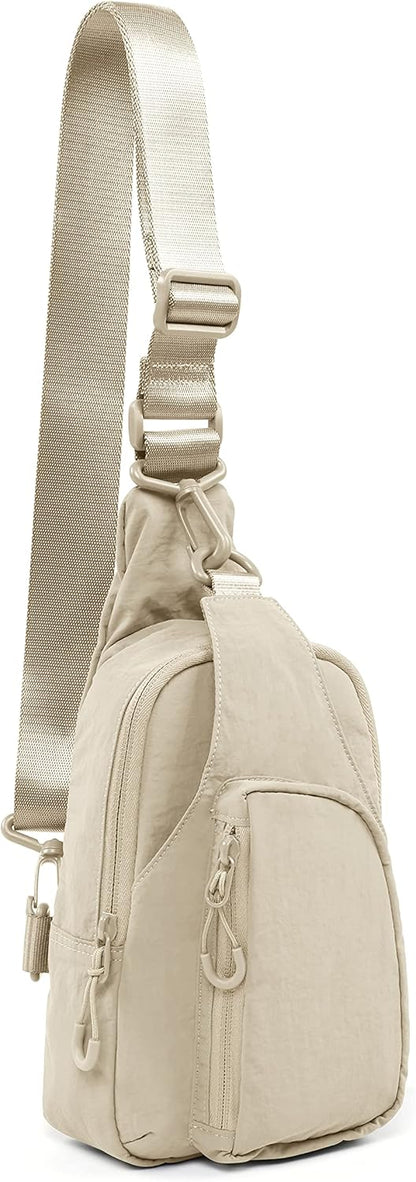 Sling Bag with Adjustable Straps Crossbody Chest Bag Lightweight Backpack for Casual Traveling Hiking