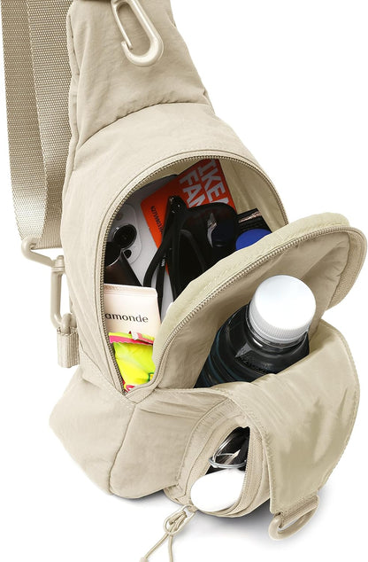Sling Bag with Adjustable Straps Crossbody Chest Bag Lightweight Backpack for Casual Traveling Hiking