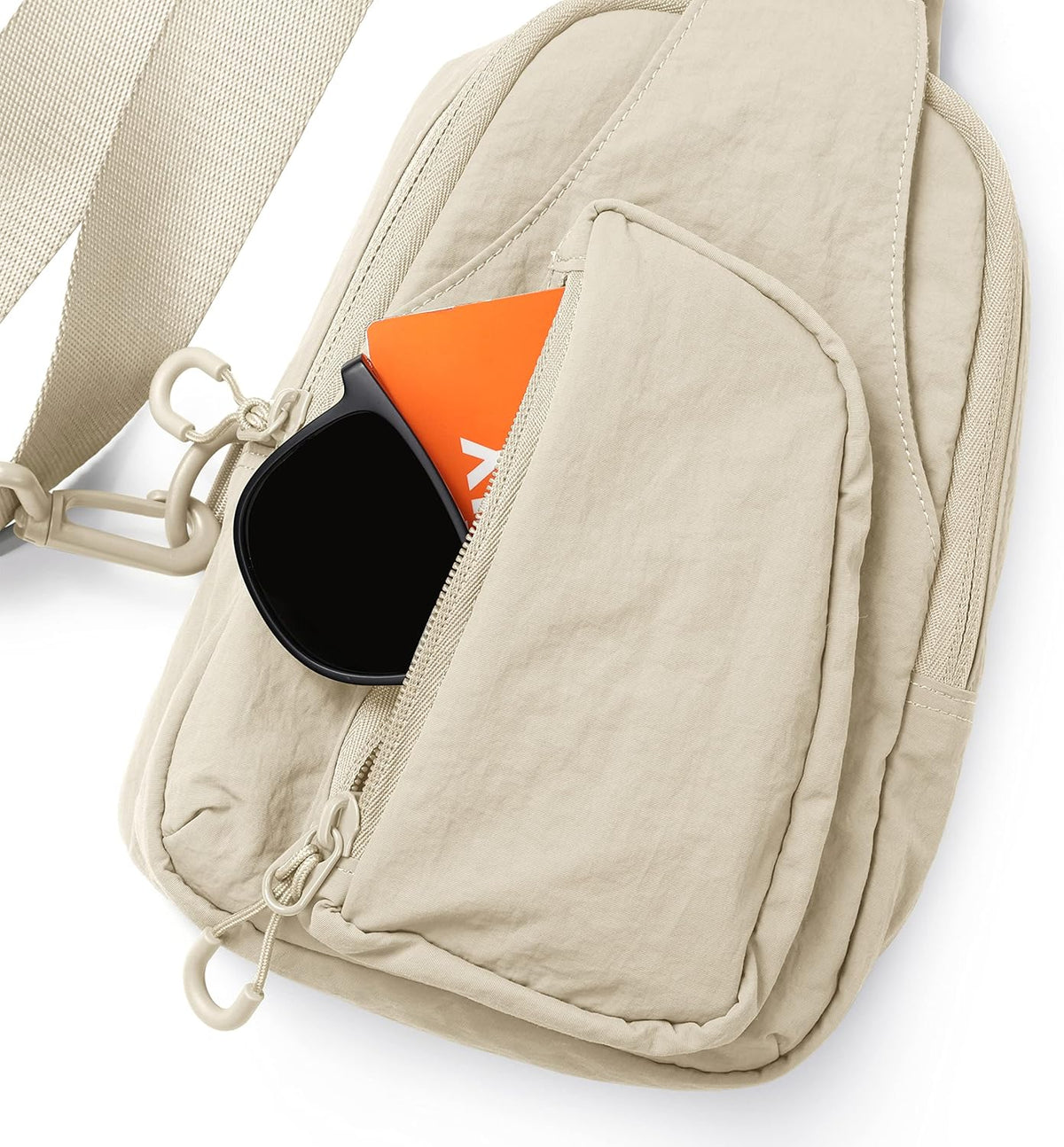 Sling Bag with Adjustable Straps Crossbody Chest Bag Lightweight Backpack for Casual Traveling Hiking
