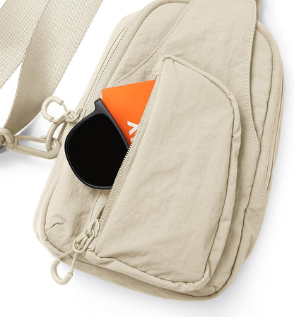 Sling Bag with Adjustable Straps Crossbody Chest Bag Lightweight Backpack for Casual Traveling Hiking