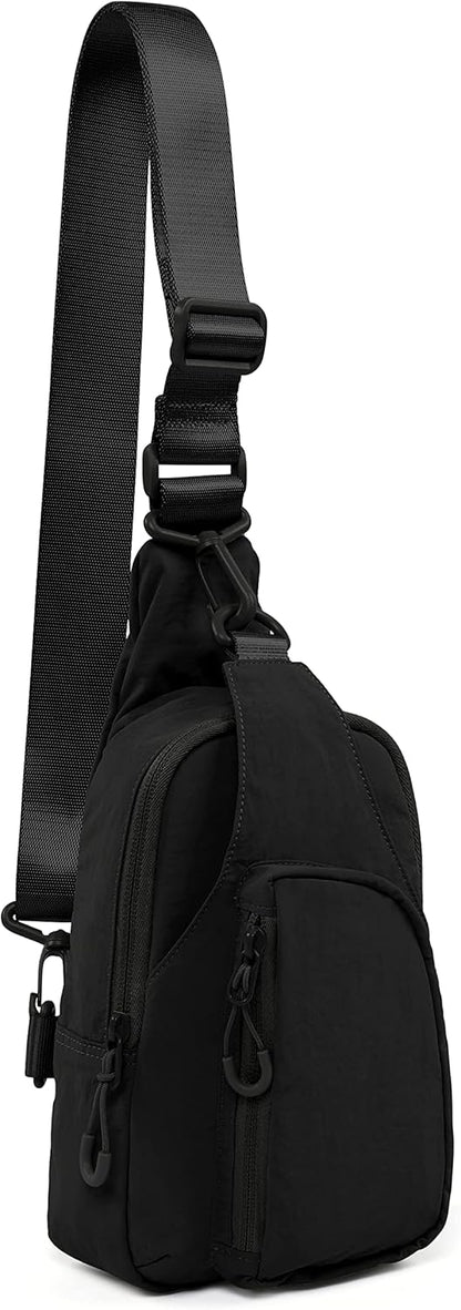 Sling Bag with Adjustable Straps Crossbody Chest Bag Lightweight Backpack for Casual Traveling Hiking