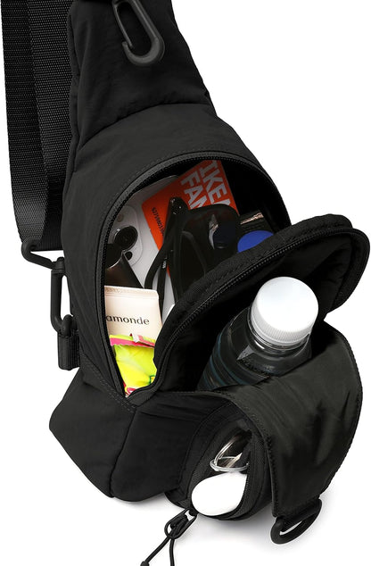 Sling Bag with Adjustable Straps Crossbody Chest Bag Lightweight Backpack for Casual Traveling Hiking