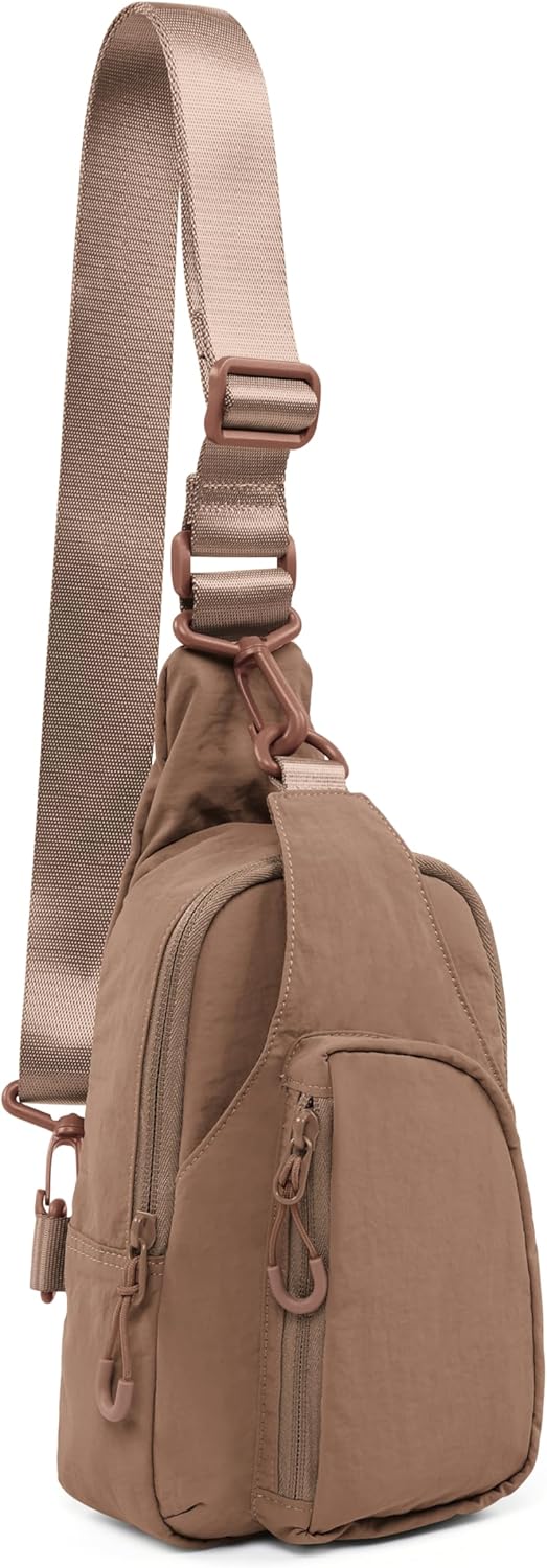 Sling Bag with Adjustable Straps Crossbody Chest Bag Lightweight Backpack for Casual Traveling Hiking