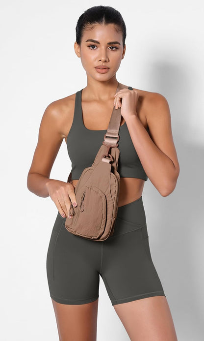Sling Bag with Adjustable Straps Crossbody Chest Bag Lightweight Backpack for Casual Traveling Hiking