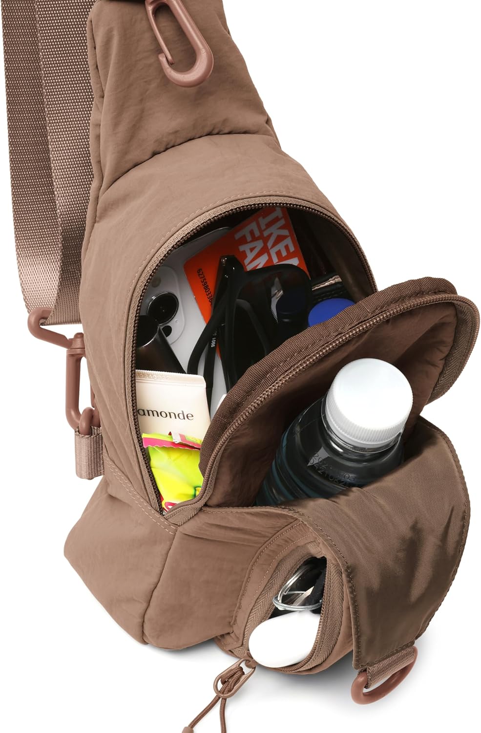 Sling Bag with Adjustable Straps Crossbody Chest Bag Lightweight Backpack for Casual Traveling Hiking