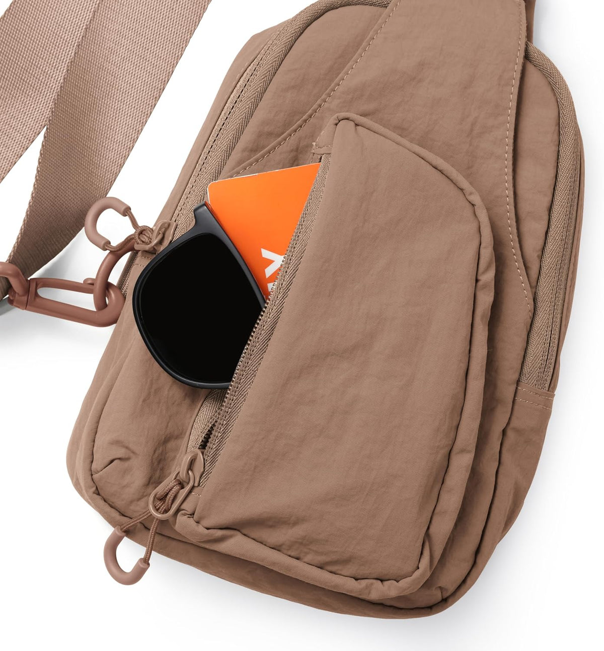 Sling Bag with Adjustable Straps Crossbody Chest Bag Lightweight Backpack for Casual Traveling Hiking