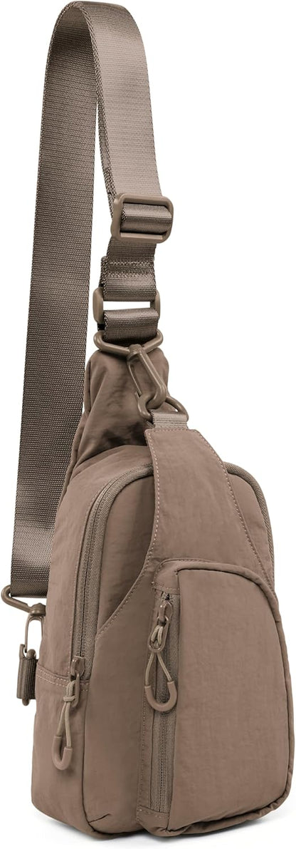 Sling Bag with Adjustable Straps Crossbody Chest Bag Lightweight Backpack for Casual Traveling Hiking