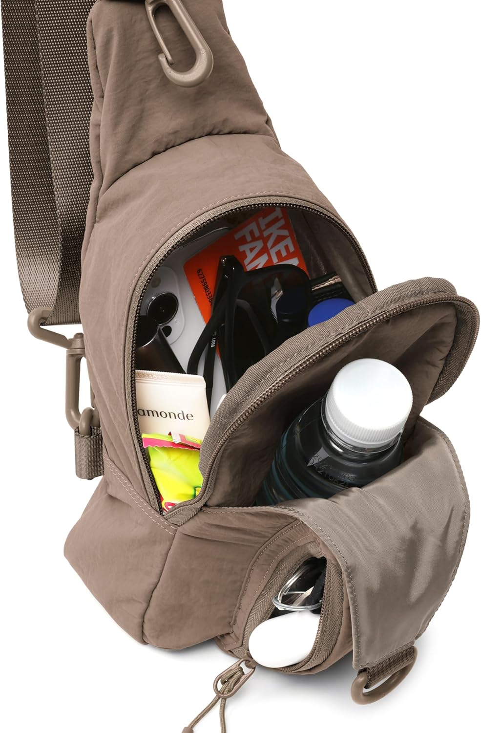 Sling Bag with Adjustable Straps Crossbody Chest Bag Lightweight Backpack for Casual Traveling Hiking