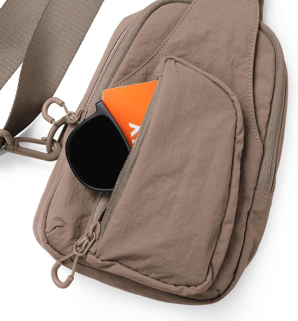 Sling Bag with Adjustable Straps Crossbody Chest Bag Lightweight Backpack for Casual Traveling Hiking