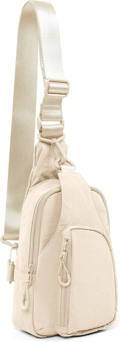 Sling Bag with Adjustable Straps Crossbody Chest Bag Lightweight Backpack for Casual Traveling Hiking
