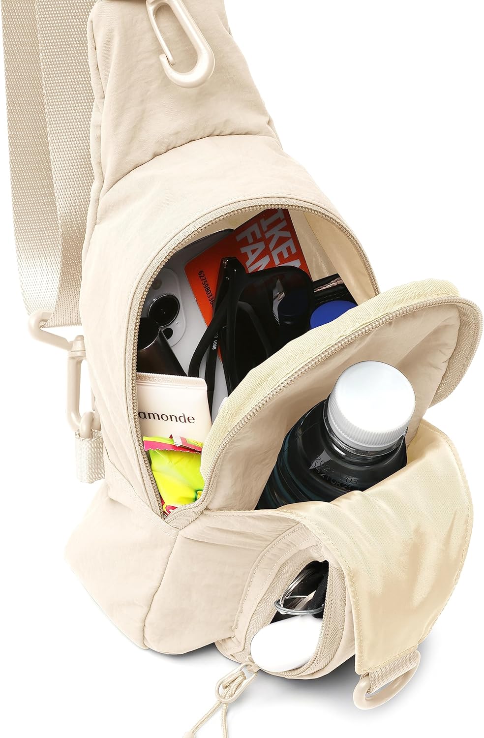 Sling Bag with Adjustable Straps Crossbody Chest Bag Lightweight Backpack for Casual Traveling Hiking