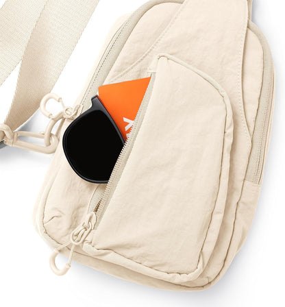 Sling Bag with Adjustable Straps Crossbody Chest Bag Lightweight Backpack for Casual Traveling Hiking