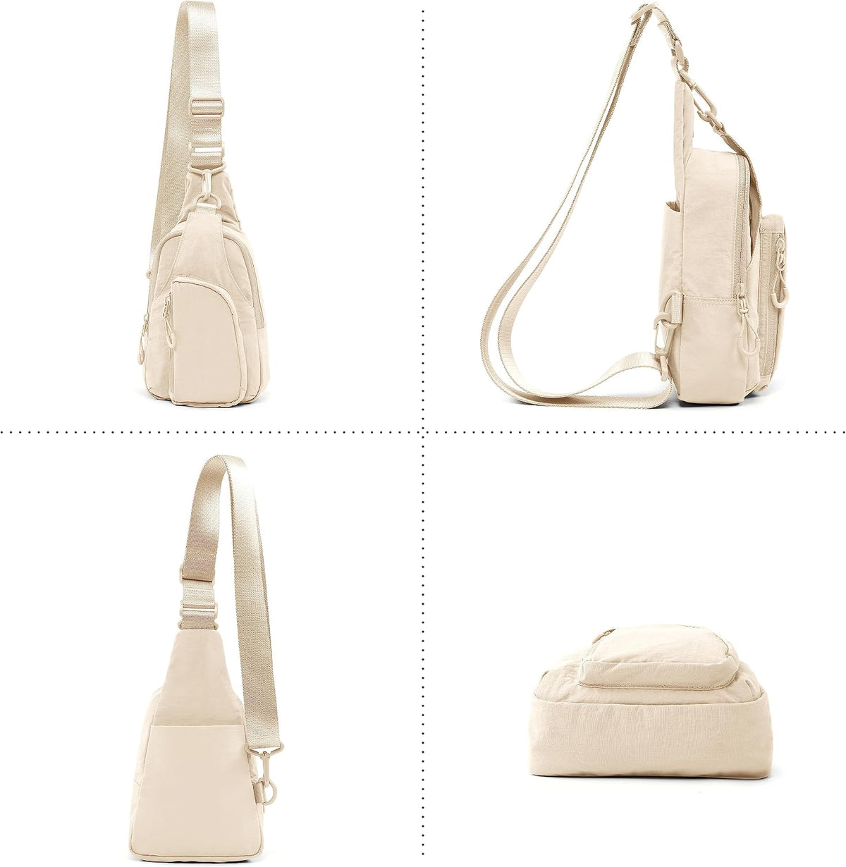 Sling Bag with Adjustable Straps Crossbody Chest Bag Lightweight Backpack for Casual Traveling Hiking