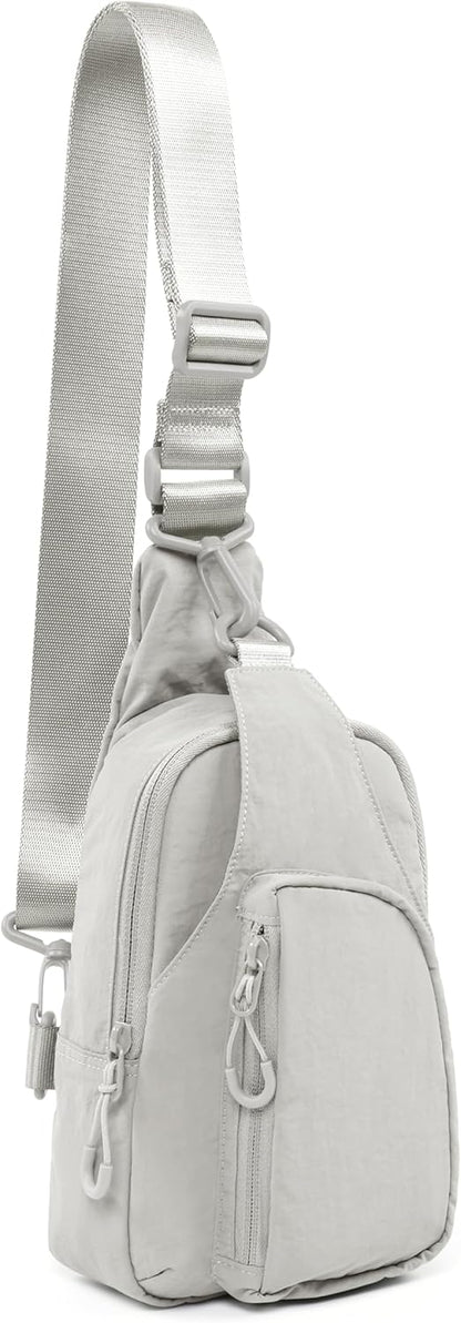 Sling Bag with Adjustable Straps Crossbody Chest Bag Lightweight Backpack for Casual Traveling Hiking