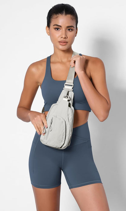 Sling Bag with Adjustable Straps Crossbody Chest Bag Lightweight Backpack for Casual Traveling Hiking