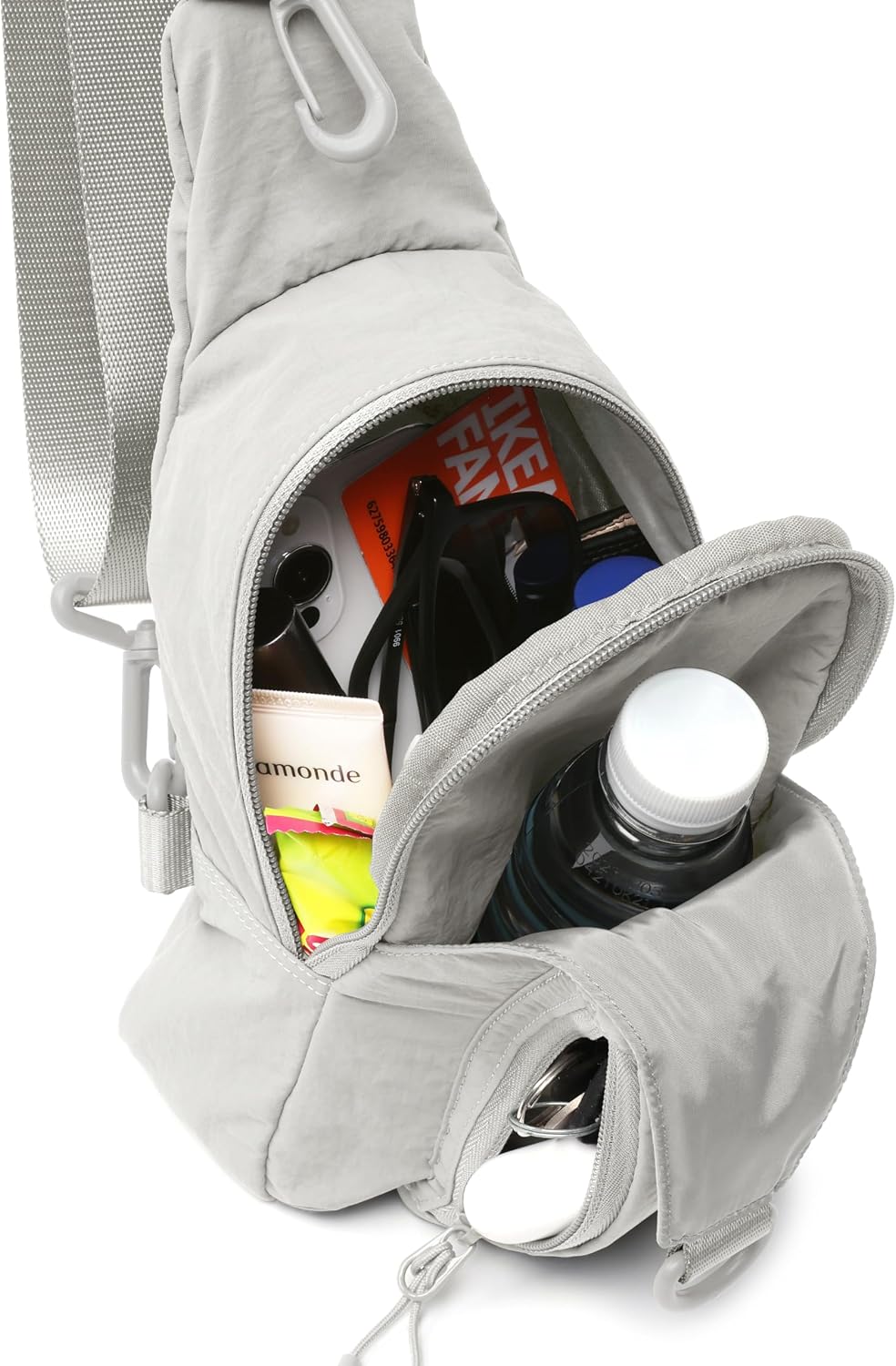 Sling Bag with Adjustable Straps Crossbody Chest Bag Lightweight Backpack for Casual Traveling Hiking