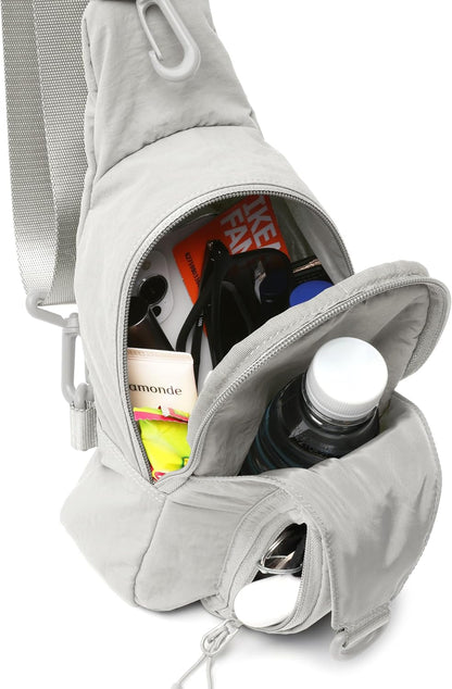 Sling Bag with Adjustable Straps Crossbody Chest Bag Lightweight Backpack for Casual Traveling Hiking