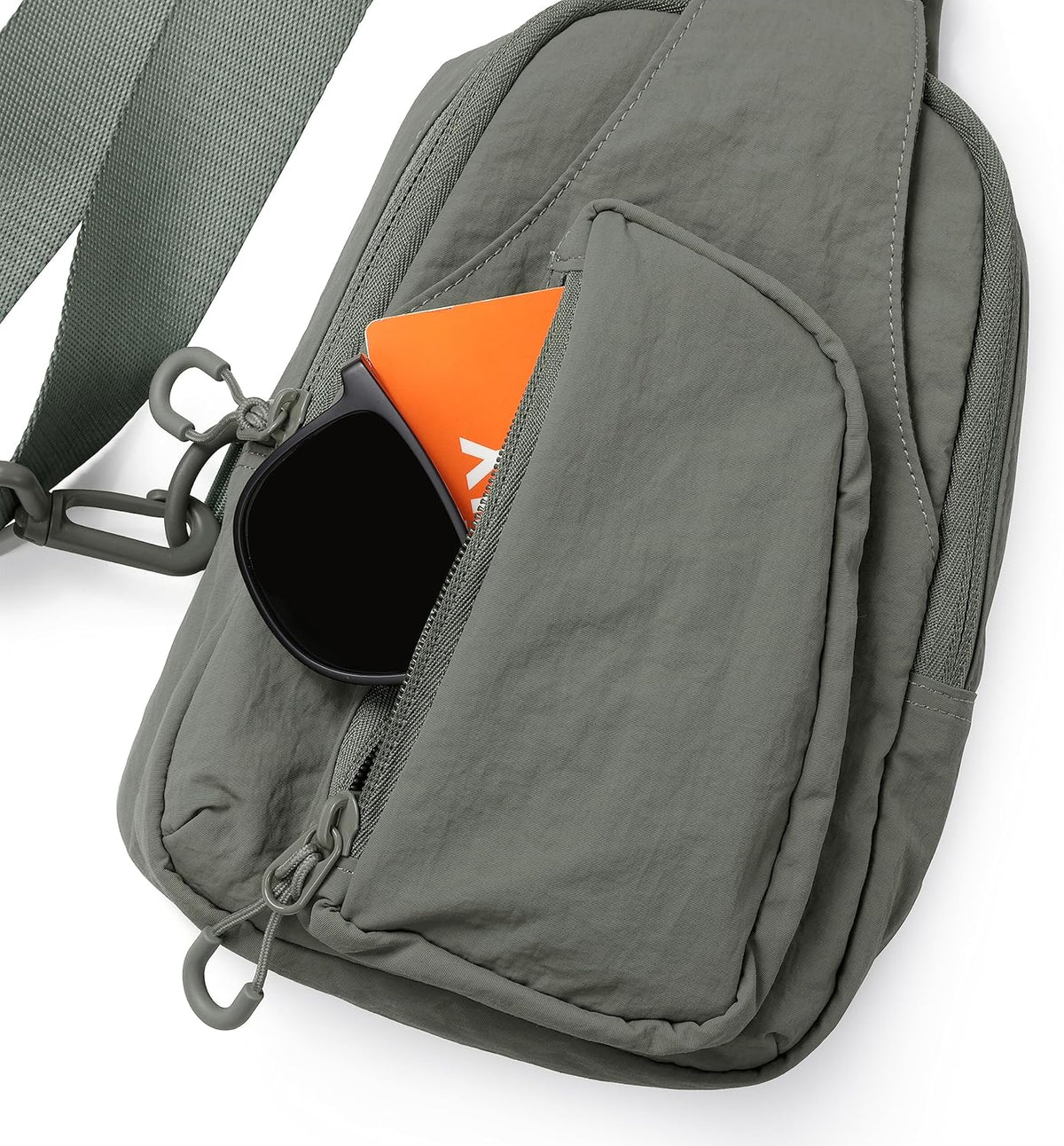 Sling Bag with Adjustable Straps Crossbody Chest Bag Lightweight Backpack for Casual Traveling Hiking