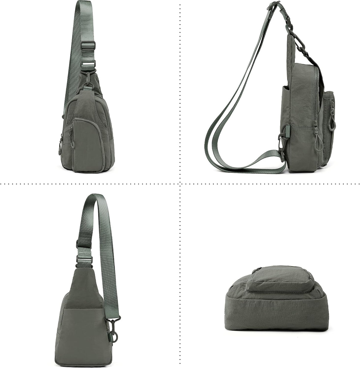 Sling Bag with Adjustable Straps Crossbody Chest Bag Lightweight Backpack for Casual Traveling Hiking