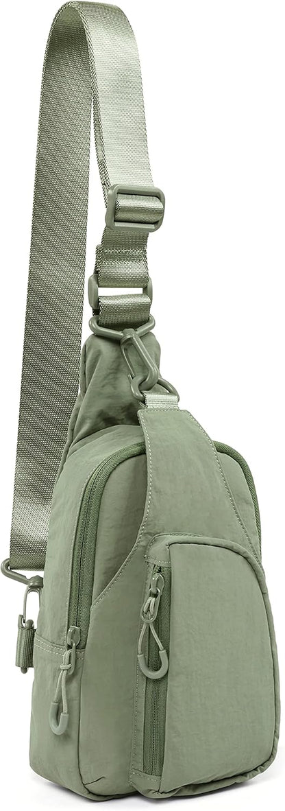 Sling Bag with Adjustable Straps Crossbody Chest Bag Lightweight Backpack for Casual Traveling Hiking