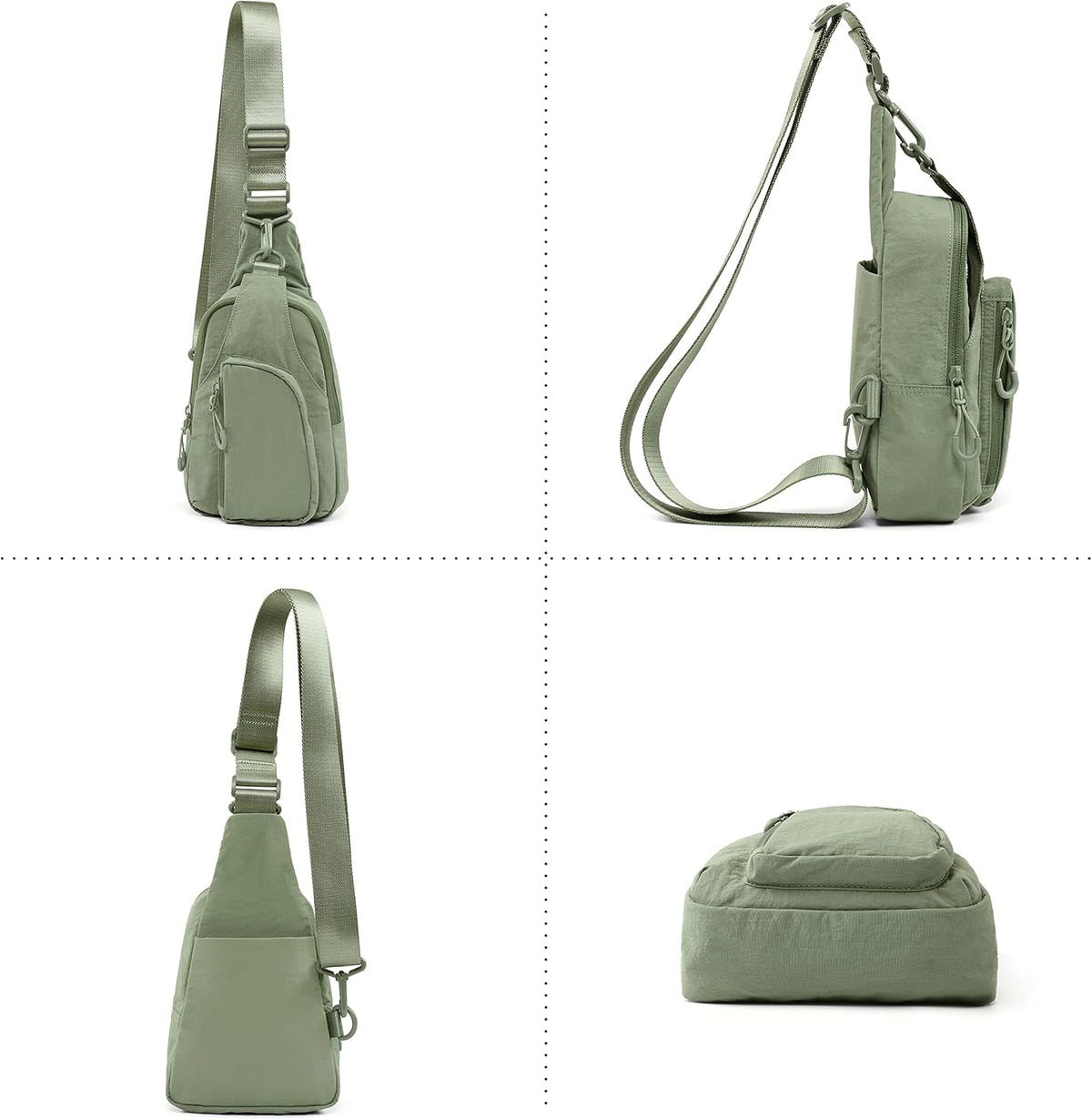 Sling Bag with Adjustable Straps Crossbody Chest Bag Lightweight Backpack for Casual Traveling Hiking