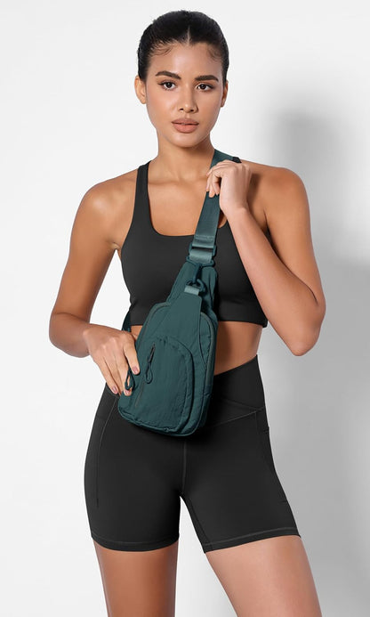 Sling Bag with Adjustable Straps Crossbody Chest Bag Lightweight Backpack for Casual Traveling Hiking