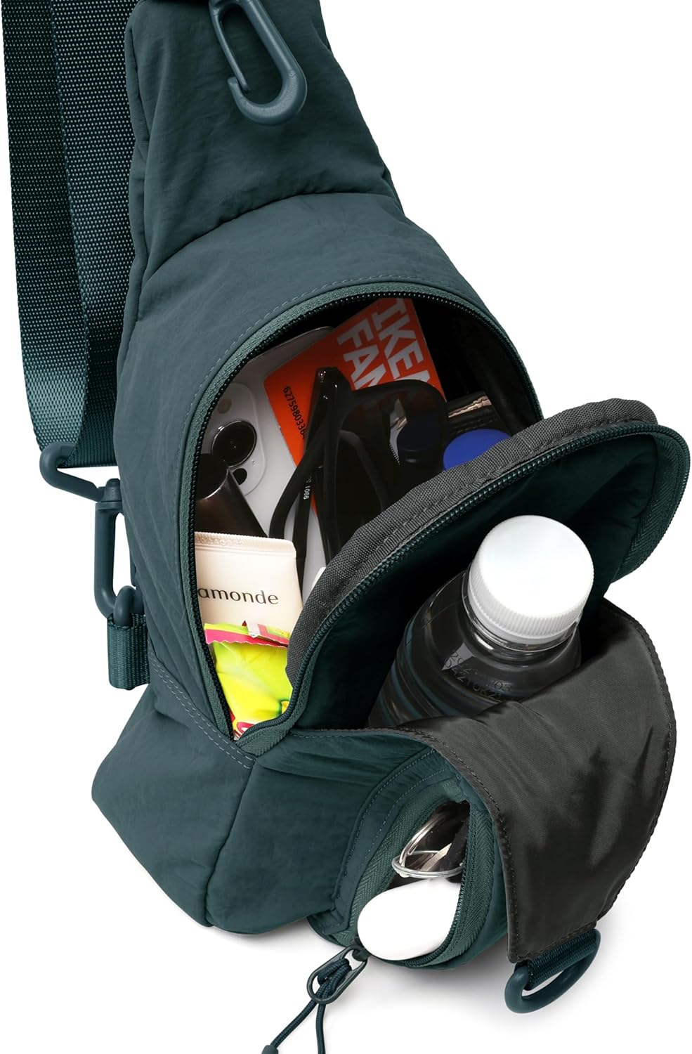Sling Bag with Adjustable Straps Crossbody Chest Bag Lightweight Backpack for Casual Traveling Hiking