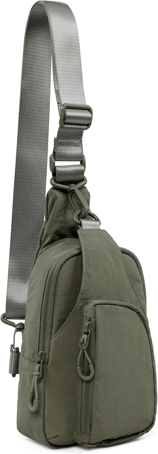 Sling Bag with Adjustable Straps Crossbody Chest Bag Lightweight Backpack for Casual Traveling Hiking