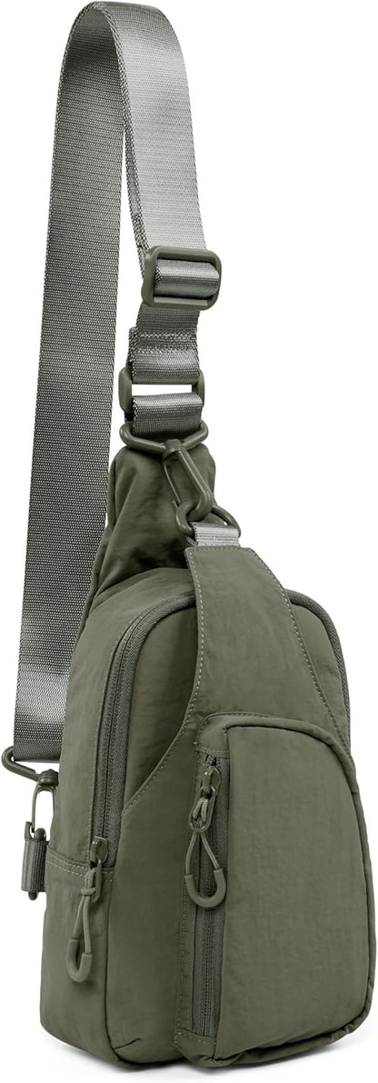 Sling Bag with Adjustable Straps Crossbody Chest Bag Lightweight Backpack for Casual Traveling Hiking
