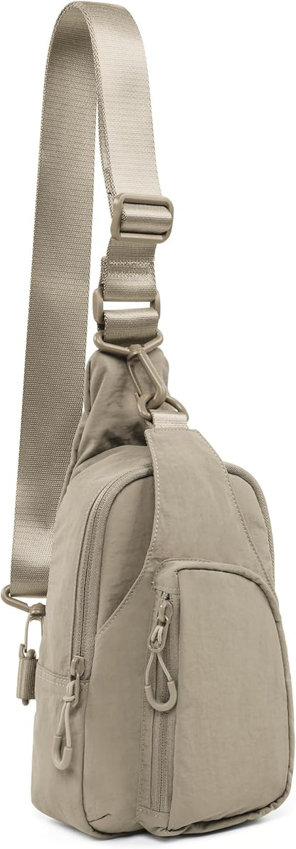Sling Bag with Adjustable Straps Crossbody Chest Bag Lightweight Backpack for Casual Traveling Hiking