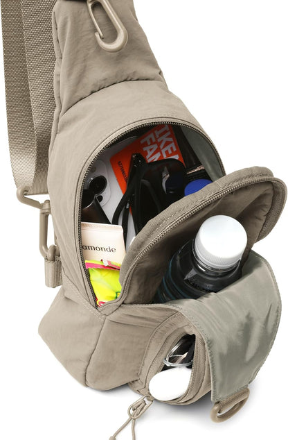 Sling Bag with Adjustable Straps Crossbody Chest Bag Lightweight Backpack for Casual Traveling Hiking