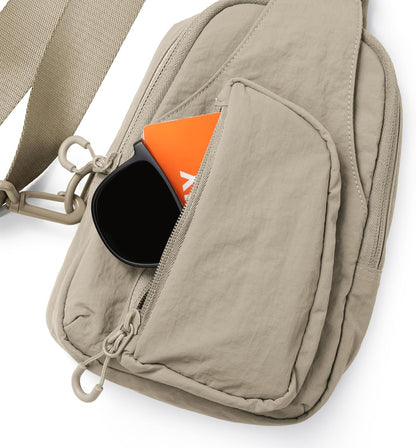 Sling Bag with Adjustable Straps Crossbody Chest Bag Lightweight Backpack for Casual Traveling Hiking