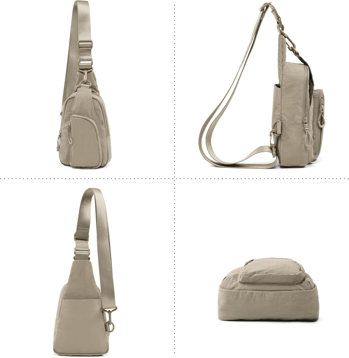 Sling Bag with Adjustable Straps Crossbody Chest Bag Lightweight Backpack for Casual Traveling Hiking