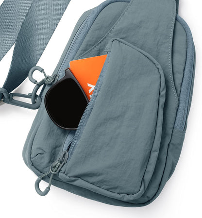 Sling Bag with Adjustable Straps Crossbody Chest Bag Lightweight Backpack for Casual Traveling Hiking