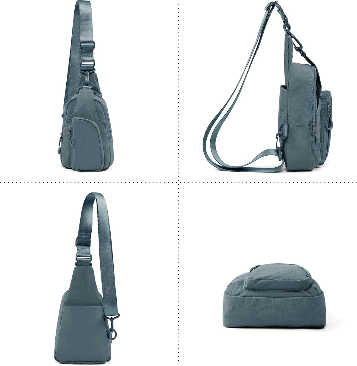 Sling Bag with Adjustable Straps Crossbody Chest Bag Lightweight Backpack for Casual Traveling Hiking