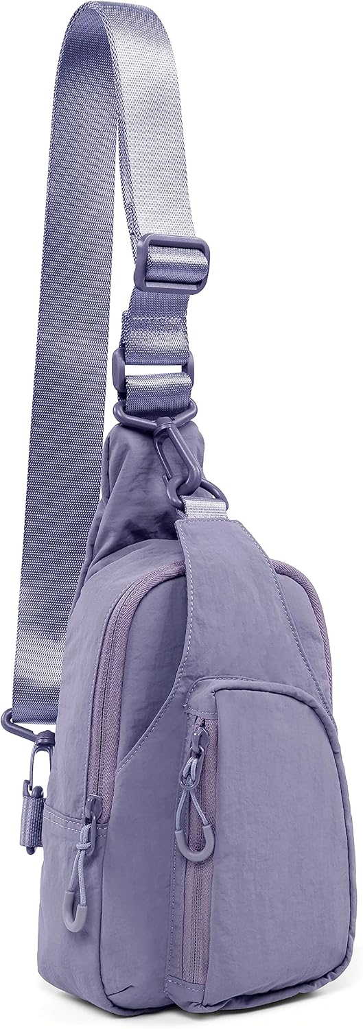 Sling Bag with Adjustable Straps Crossbody Chest Bag Lightweight Backpack for Casual Traveling Hiking