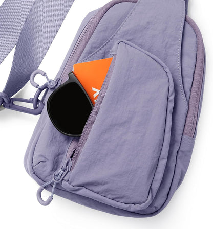 Sling Bag with Adjustable Straps Crossbody Chest Bag Lightweight Backpack for Casual Traveling Hiking