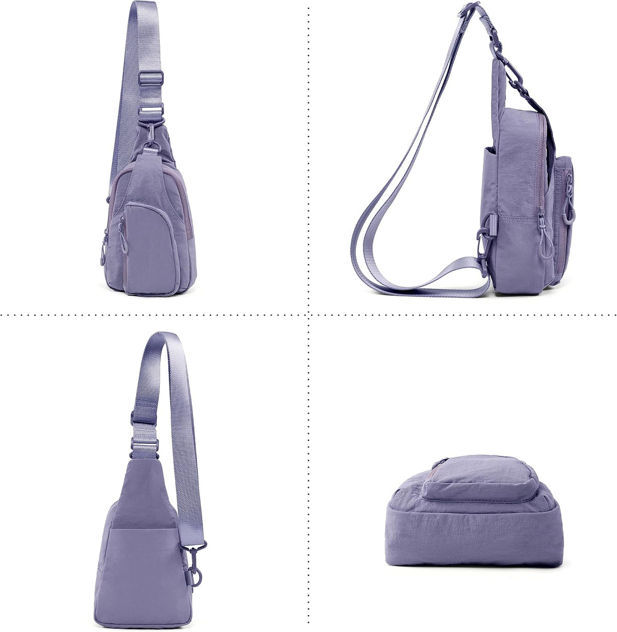 Sling Bag with Adjustable Straps Crossbody Chest Bag Lightweight Backpack for Casual Traveling Hiking