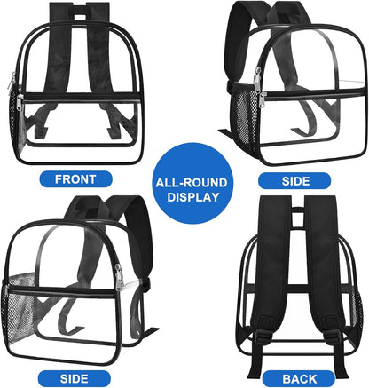 Oraben Small Clear Backpack for Stadium Events Stadium Backpack Waterproof 12x6x12 Clear Bag for Adult Concert Sport Work