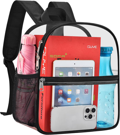 Oraben Small Clear Backpack for Stadium Events Stadium Backpack Waterproof 12x6x12 Clear Bag for Adult Concert Sport Work