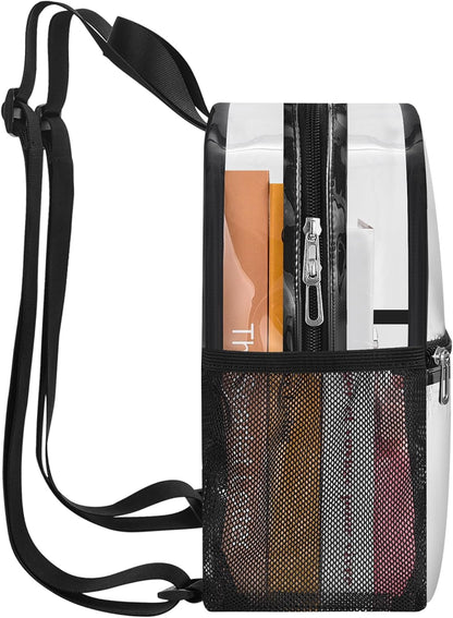 Oraben Small Clear Backpack for Stadium Events Stadium Backpack Waterproof 12x6x12 Clear Bag for Adult Concert Sport Work
