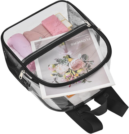 Oraben Small Clear Backpack for Stadium Events Stadium Backpack Waterproof 12x6x12 Clear Bag for Adult Concert Sport Work