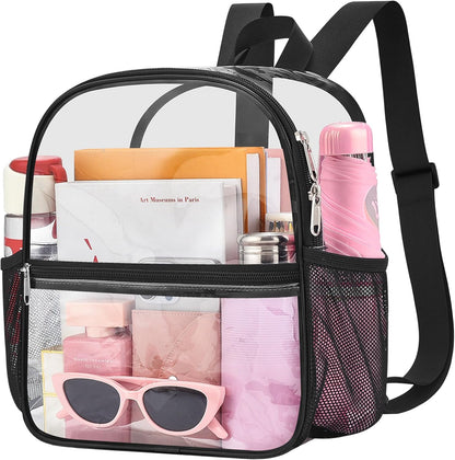 Oraben Small Clear Backpack for Stadium Events Stadium Backpack Waterproof 12x6x12 Clear Bag for Adult Concert Sport Work