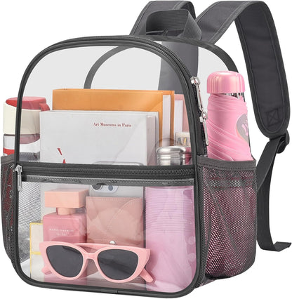 Oraben Small Clear Backpack for Stadium Events Stadium Backpack Waterproof 12x6x12 Clear Bag for Adult Concert Sport Work